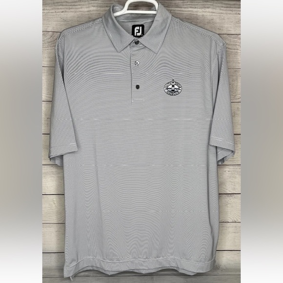 FootJoy Other - Footjoy FJ Men's Size XL Gray Striped Short Sleeve Polo Golf Shirt